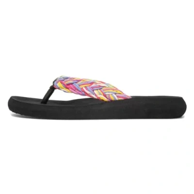 Image of Rocket Dog Womenss Sunset Cord Flip Flops in Multi colour Multicolour Textile Size UK 4