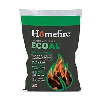 Image of Homefire Ecoal Long Lasting Smokeless Fuel, 20kg, White