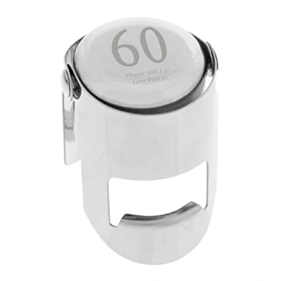 Image of The Gift Experience Personalised 60th Birthday Wine Bottle Stopper