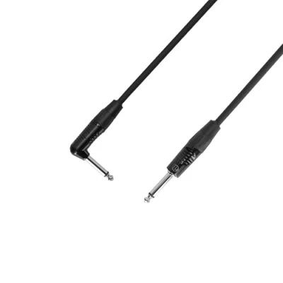 Image of Adam Hall 4 Star Series 1.5m Rean 6.3mm Angled Jack Mono to Instrument Cable