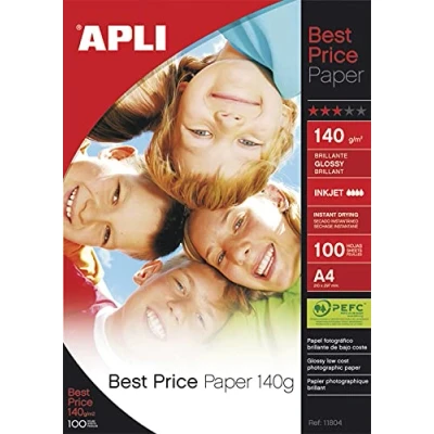 Image of APLI Glossy Photo Paper A4 140gm 100pk