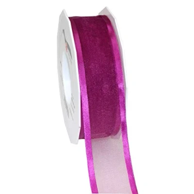 Image of Präsent Marseille Wired Organza Ribbon Purple 25 mm Width, m Length