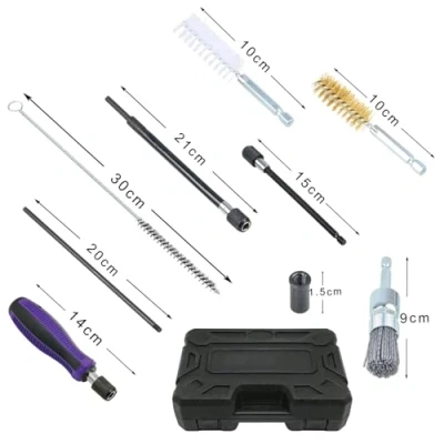 Image of XiTuanYuan 19 Pcs Injector Seat and Shaft Cleaning Kit, Injection Nozzles Sealing tool Set (Black boxs)