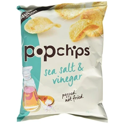 Image of Popchips Sea Salt and Vinegar Potato Chips 23 g (Pack of 24)