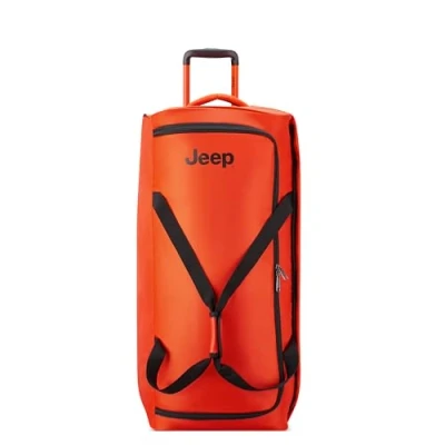 Image of Jeep Js009d Two Wheel Rolling Travel Duffle Bag, Orange, 20 inch, Bag