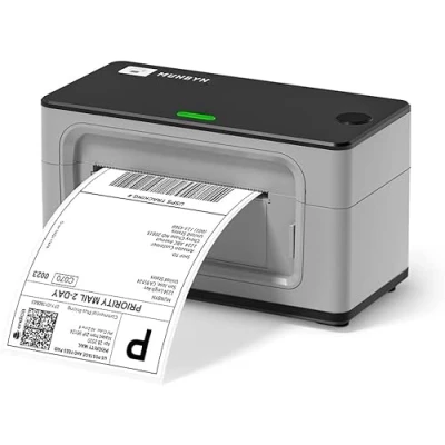 Image of MUNBYN Desktop Thermal Label Printer 4x6 for Shipping Packages Postage Address Home Small Business, Compatible with Etsy, Shopify, Ebay, Amazon, Royal Mail, FedEx, UPS, Grey