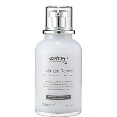 Image of SkinPep Collagen Renew Peptide Repair Day Cream Skin Moisturisers + Retinol Hyaluronic Acid Serum Vitamin C Peptides Best Choice For Premium Quality (50ml)