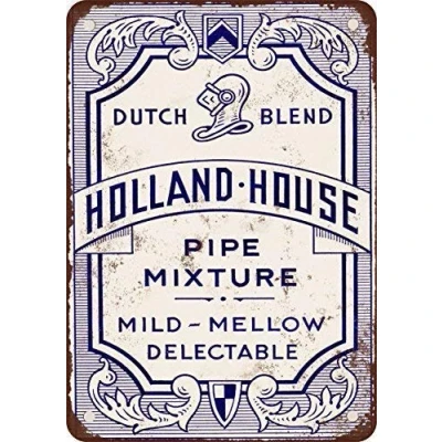 Image of Metal Tin Sign 8x12 inches 1938 Holland House Pipe Tobacco Vintage Look Reproduction