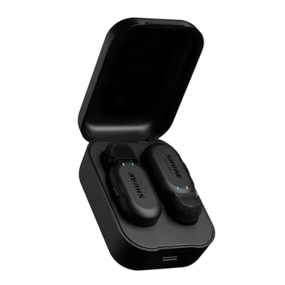 Image of Shure MoveMic TWO Pro Direct to Phone Wireless Lavalier Microphones for iPhone and Android, 2 Bluetooth Mini Mics, 24 Hours Charge, Quick Set Up, IPX4, Compact Portable Clip Lavs (MV Z6)