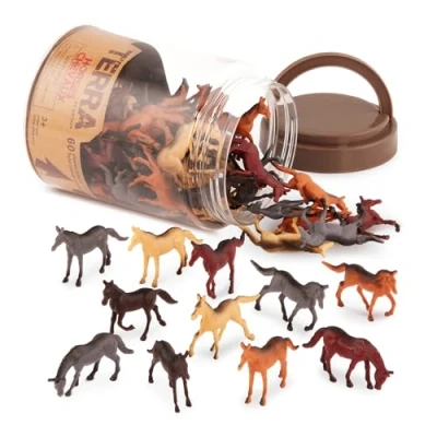Image of Terra by Battat AN6038Z Toysmith miniature figurine Toy, Multicoloured, 2&quot;_Horses