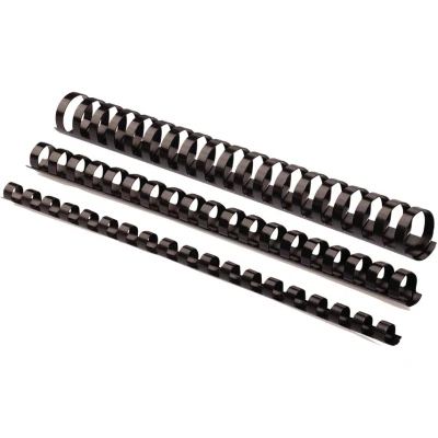 Image of Fellowes A4 16 mm Plastic Binding Combs for Comb Machine, Binds 101 to 120 Pages, Black, Pack of 100, 5347307