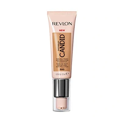 Image of Revlon PhotoReady Candid Natural Finish Foundation, with Anti Pollution, Antioxidant, Blue Light Ingredients, Almond (500), 22ml