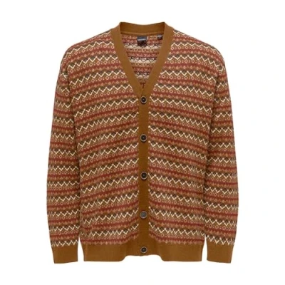 Image of Only &amp; Sons Mens V Neck Cardigans Long Sleeve Sweater with Button for Men, Size S