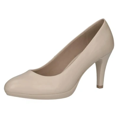 Image of CAPRICE Women&#039;s 9 22414 42 Pump, Off White Nappa, 8 UK