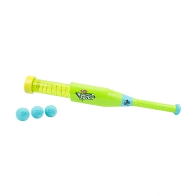 Image of Wham O Pets Batter Fetch Spring Loaded Baseball Bat Dog Ball Launcher with Three 2 Inch Super Balls Made of Durable Foam Material