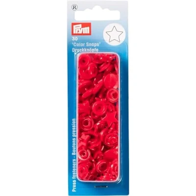 Image of Prym 393338 Sewing Press Stud Colour Snaps Heart Red Plastic One Size
