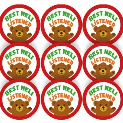 Image of 144 Best NELI Listener 30mm Glossy Reward Literacy Stickers for Teachers &amp; Parents