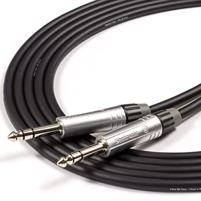 Image of Tourgrade TRS Jack to Lead. foxTWO Cable. Balanced, Mixer, Active Speaker [60cm, Black]
