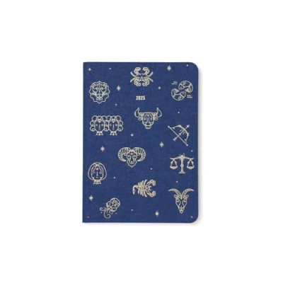 Image of Letts of London Zodiac A6 week to view 2025 diary midnight