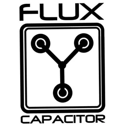 Image of PJ4U 12.8 x 9 CM Approx Flux Capacitor Bumper Sticker Vinyl Car Decal Black