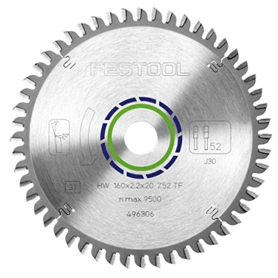 Image of Festool Special Saw Blade, 160 x 2.2 20, 52 Teeth, Compatible with Wood, Aluminium, Engineered Wood