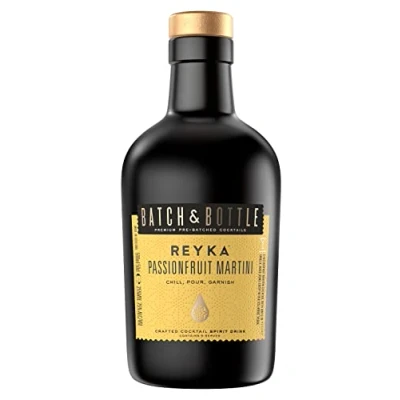 Image of Batch &amp; Bottle Reyka Icelandic Vodka Passionfruit Martini Ready to Drink Cocktails, 50cl 25% ABV (6 serves per bottle)