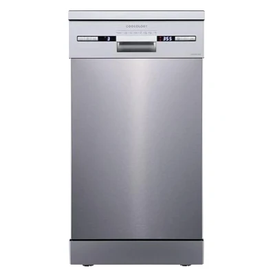 Image of Cookology CFSD4510SS 45cm Wide Freestanding Slimline Undercounter Dishwasher, 6 Programme Settings with Eco Mode, 10 Place in Stainless Steel