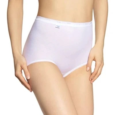 Image of Sloggi Women&#039;s Basic+ Maxi Brief 2 Pack White, 12