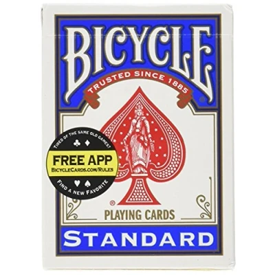 Image of Bicycle Standard Index Playing Cards 1 Deck, Colors may Vary (Red or Blue)