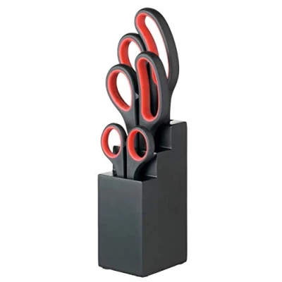 Image of KitchenCraft 3 Piece Scissor Set and Block