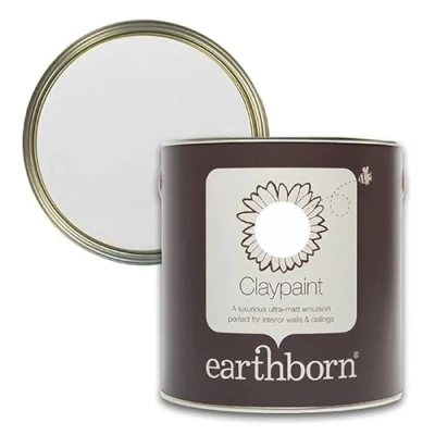 Image of Earthborn Claypaint, Fresh Air 5L Eco Friendly, Natural, Breathable Paint, For Walls and Ceilings, Matt Finish, Emulsion Paint