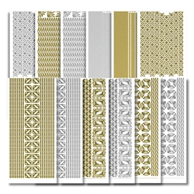 Image of Creative Products Craftstickers Fine Borders Corners, Stickers, Multi Colour, 23 x 10 1 cm