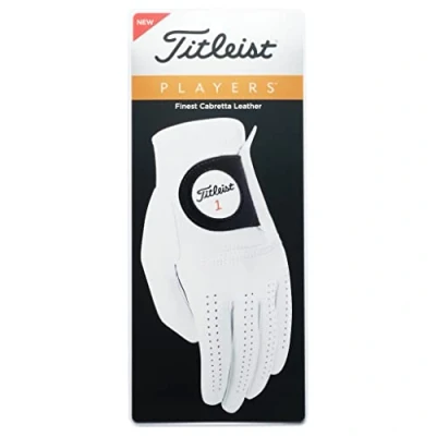 Image of TITLEIST Players Glove Men&#039;s, White, M/L