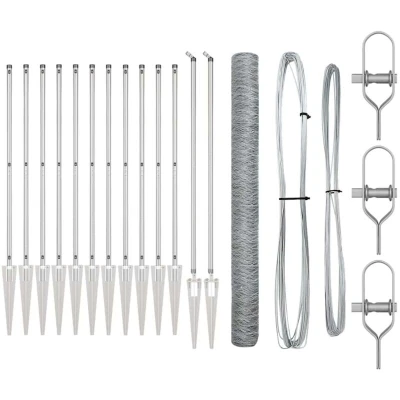 Image of vidaXL Fencing Set of 2 Galvanised Steel 25 x 1.5 m Durable