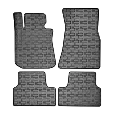 Image of AUTO STYLE Set of rubber mats compatible with BMW i4 (G26) 2021 (4 piece + mounting system)