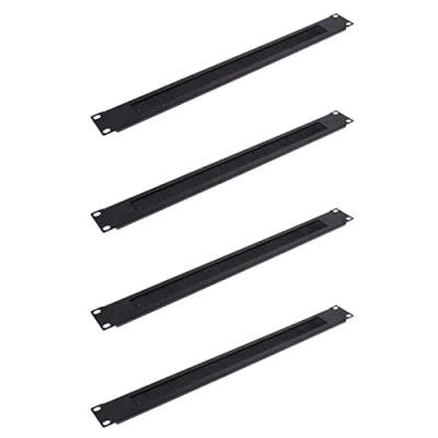 Image of 4Pcs 1U 19Inch Rack MOUNT Blanking Plate Mounting Blank Network Brush Panel Server Cabinet