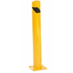 Image of Heavy Duty Steel Safety Bollard; Yellow/Black