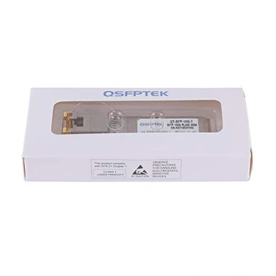 Image of QSFPTEK 1Pack 10GBASE T SFP+ to RJ45 Copper Module Mini GBIC Transceiver for Cisco SFP 10G S, Ubiquiti UF 10G, Netgear, Mikrotik, D Link, Supermicro, CAT6A/CAT7, up 100FT(30M)