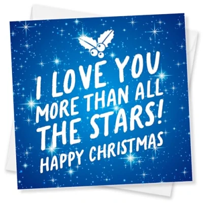 Image of Punkcards Christmas Cards for Women, Husband Card, Friend Xmas Card Female, Made in UK