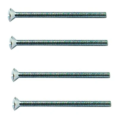 Image of Merriway BH03664 (20 Pcs) M3.5 x 50mm (2 inch) Bright Zinc Plated Electrical Socket Switch Screw Pack of 20 Pieces