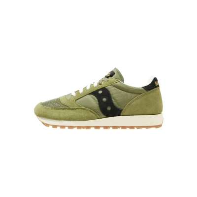 Image of Saucony Men&#039;s Jazz Original Vintage Sneaker, Olive Black, 7.5 UK