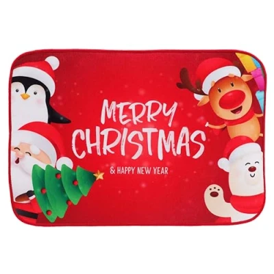 Image of Christmas Concepts® 59cm (23&quot;) &#039;Merry &amp; Happy New Year&#039; Character Design Non Slip Door Mat Decorations