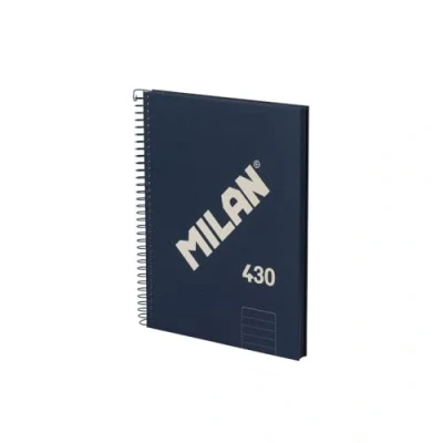 Image of MILAN® A5 Hardcover Notebook 7mm Lined Paper 80 Sheets 95gsm 430 Collection Blue