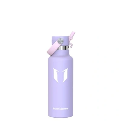Image of Super Sparrow Water Bottle Stainless Steel Metal 500ml Insulated Bottles with Straw Lid BPA Free Kids Flask for Gym, Travel, Sports