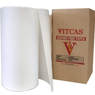 Image of VITCAS 1260C 1mm Ceramic Fibre Blanket heat resistant alumina and silica fibres flexible uniform sheet storage low conductivity
