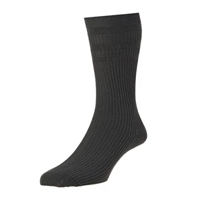Image of 1 Pair Mid Grey Extra Wide Bamboo Softop Socks Men&#039;s 6 11 Mens HJ Hall