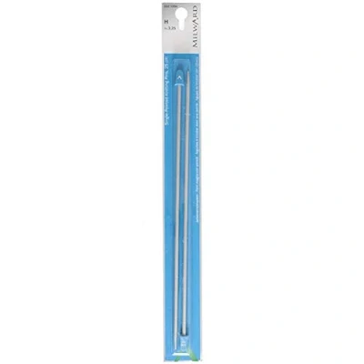 Image of MILWARD 2221204 Single Point Knitting Needles, 25cm, Silver Grey, 3.25mm