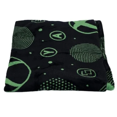 Image of Coco Moon Xbox Sphere Green Gaming Bed Fleece Blanket Bedding Ideal Boys or Teen Gamer Bedroom Accessories Gifts Present