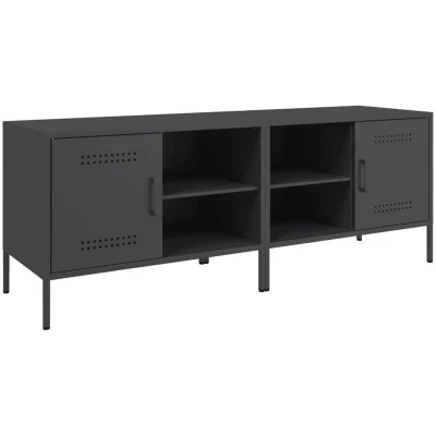 Image of vidaXL TV Cabinets 2 pcs Black 68x39x50.5 cm Steel