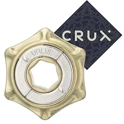 Image of Hanayama and Crux Cast Valve Puzzle Level 4 of 6 Fairly Hard Includes Sticker